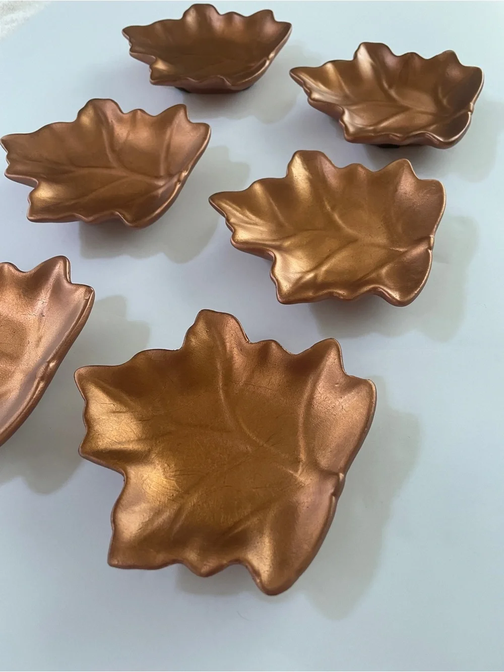 Pier 1 Ceramic Maple Leaf Dishes (Set of 6)